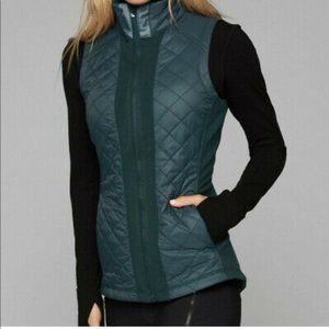 Athleta XS Quilted Rock Spring Vest Down Reflective $118 Retail!